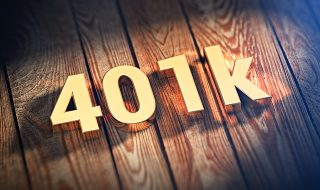 Word 401k on wood planks